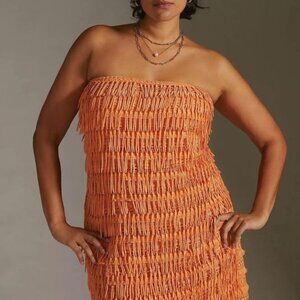 Anthropologie Let me Be Fringed Plus Size Mini Dress NWT- Sz 1X‎